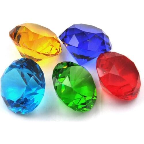 NEW Dia 3cm Diamond Clear Crystal Faceted Cut Shape Glass Giant Diamond Jewel Decor Craft Wholesale