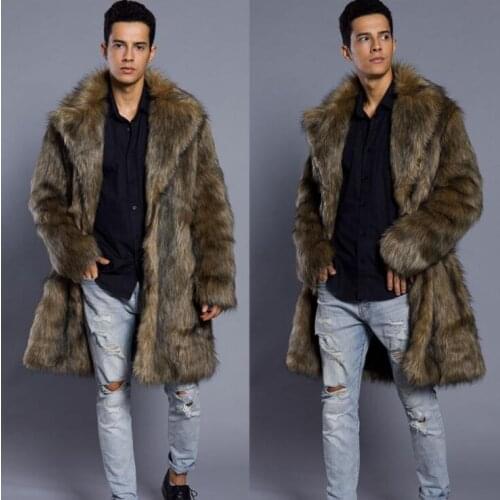 Autumn faux mink leather jacket mens trench coat winter thicken warm fur leather coat men jackets jaqueta de couro fashioro
