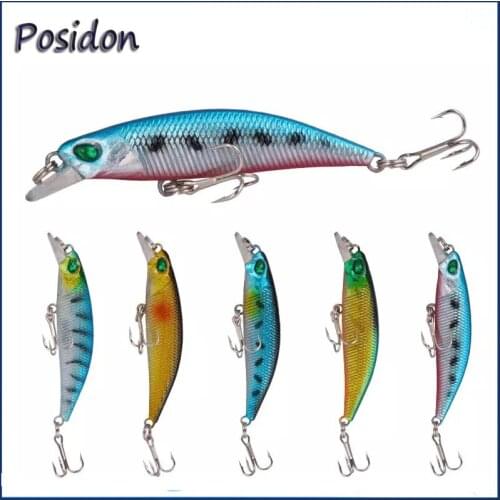 Posidon 4g/6.5cm 3D Eyes Minnow Fishing Lures Plastic Hard Bait Floating Crankbait Wobblers Artificial Swimbait Peche Tackle