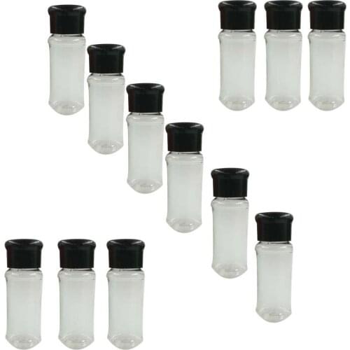 12pcs Kitchen Tool Seasoning Spice Pepper Salt Plastics Condiment Storage Bottle Containerome Cooking Restaurants 2021 New