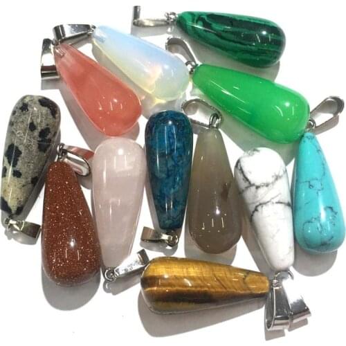 Natural semi precious stones Arc Pendant Making necklaces, bracelets and earrings for DIY Multi material Package sale