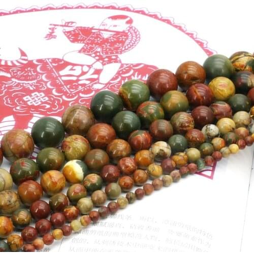 Multicolor picasso round loose beads 4mm 6mm 8mm 10mm 12mm 14mm size optional 15inches stone beads women jewelry wholesale