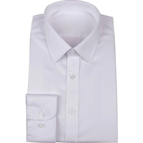 100s 2-ply Luxury Wrinkle Free Dress Shirt Custom 100% Cotton White Business Dress Shirts Tailored Chemises Sur-Mesure de Luxe