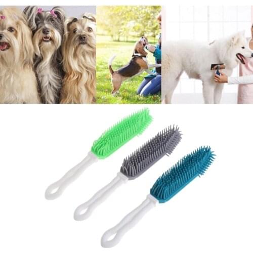 Dog Pet Grooming Glove Silicone Cats Brush Comb Deshedding Hair Dogs Bath Cleaning Supplies Animal Combs