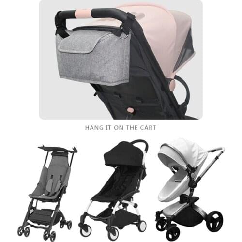 A2UB Multi-pocket Baby Stroller Organizer Bag Waterproof Baby Stuff Nappy Cup Holder Carriage Pram Cart Bottle Bag