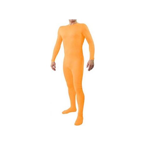 Unisex Orange Spandex Zentai costume dancewear Unitard Bodysuit leotard No Hood & Hands