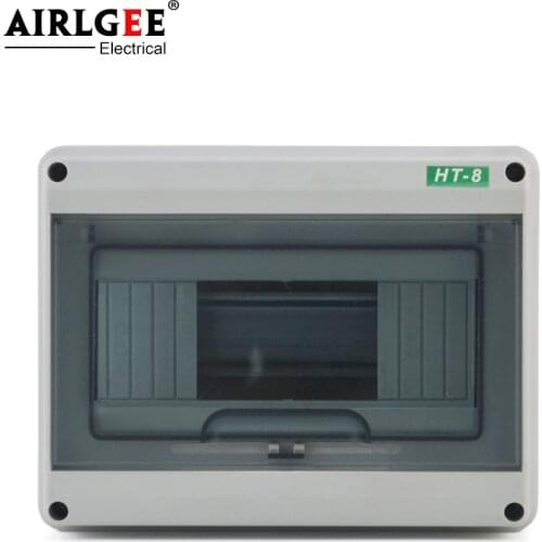 8 way IP65 waterproof HT-8 way plastic distribution box circuit breaker surface installation ABS material engineering box