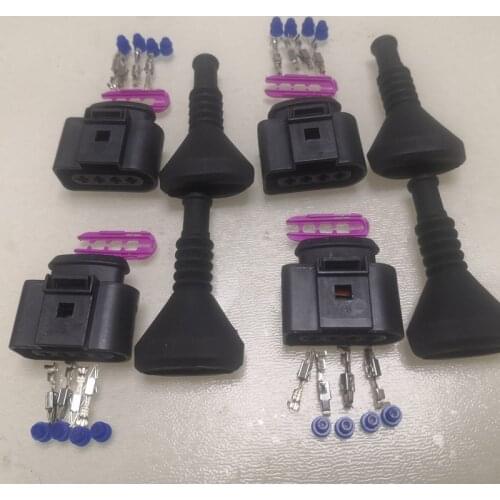 4 Units 1J0 973 724 Compatible 4 Pin Connector Clamp Clip For VW/Audi VAG Active Coil On Plug