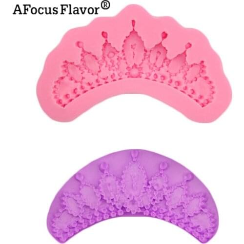 1 Pc Gem Crown Silicone Molds Jewelery Wedding Decoration Fondant Cake Tools Cake Decorative Molds Baking Christmas Gifts