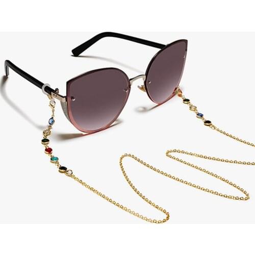 2021 New 1pc Fashion Chic Women Glasses Chain Sunglasses Colored Diamond Chain Anti Slip Spectacles Cord Accessories