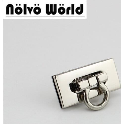 30sets/lot 36*18mm 5colors High quality lock metal functional lock for handbags factory hardware wholesale price 10sets Bronze