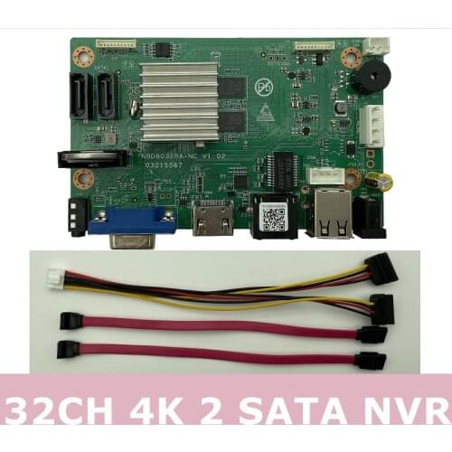 32CH*4KP H.265/H.264 NVR Network Digital Video Recorder 2 SATA Max 14T ONVIF CMS XMEYE P2P Cloud Mobile Surveillance RTSP