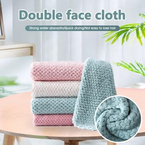 4Pcs Kitchen Dish Clothes Microfiber Super Soft Absorbent Dish Rag Cleaning Towel for Kitchen Bathroom Cleaning Cloths Supply