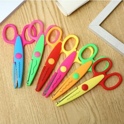 5 inch handmade DIY album album Childrens Safety Handmade lace scissors kindergarten fun scissors Photo shears