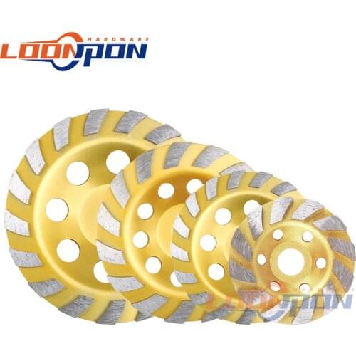 Diamond bowl grinding disc gold 100/125/150/180mm floor stone cement polishing concrete sander 4/ 5/ 6/ 7/inch