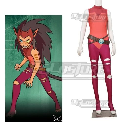 Anime She-Ra Catra Cosplay Costume Women Princess of Power Suit Mask Christmas Halloween Free shipping CG080