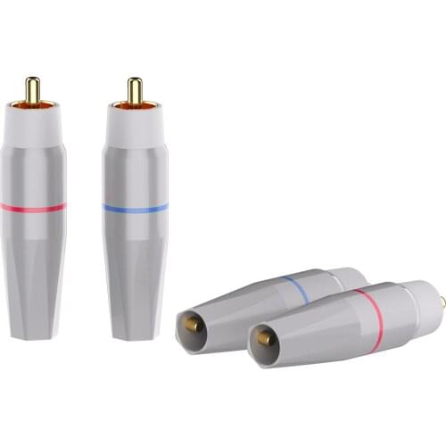 Monosaudio R200 99.998% Pure Copper Rhodium Plated Audio Connector Signal Input Output RCA Terminal Amplifier CD Player TV plug