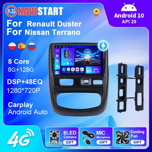 2 Din For Renault Duster/Nissan Terrano 2014-2016 Car Radio Multimedia GPS Navigation 4G WIFI Carplay No DVD Player Android 10
