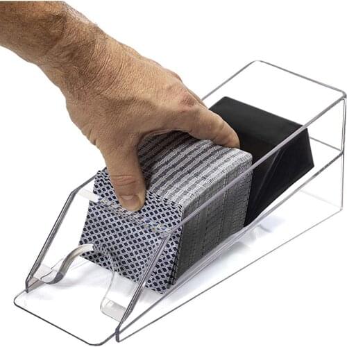 Playing Card Dealing Shoe Case Deluxe 4 Deck Casino Poker Dealer Game Accessory Display Case With Sliding Lid Organizer Holder