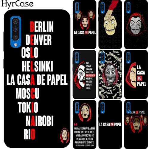 Spain TV La Casa de papel Silicone Case Cover For Samsung Galaxy A10 A20 A30 A40 A50 A70 A6 A8 Plus A9 A7 2018 Note 10 Pro 9