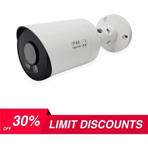 4K ColorVu 8MP POE IP Onvif Bullet Camera Enables Colorful Night View in Extra Low Illumination with 3.6mm Fixed Starlight Lens