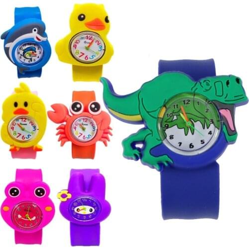 Kids Watch Cartoon Crab Mermaid Rabbit Frog Shape Quartz Sports Children Watches for Boys Girls Baby Students Gift Toy Clock