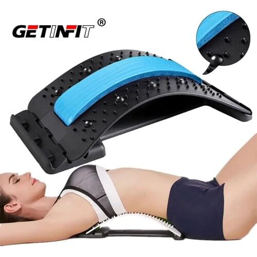 Getinfit New 3-Level Adjustable Magnet Point Massage Stretcher Massage Lumbar Support Relaxation Spine Pain Relief