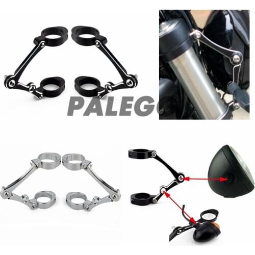 Motorcycle Headlight Bracket Mount Clamp 39mm-41mm CNC Fork Tube Spotlight Holder For Harley Chopper Bobber Cafe Racer Universal