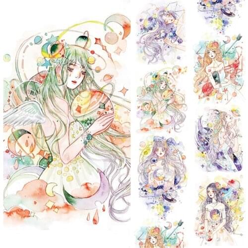 Magic Stars Girls Washi Tapes Bullet Journal Masking Tape Adhesive Tape DIY Scrapbooking Washi Stickers