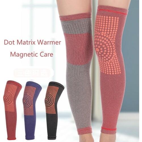 Self-heating Dot Magnet Fitness Cycling Leg Warmer Bike Leg Knee Sleeve Knee Winter Thermal Fleece Legwarmers For Older Adults