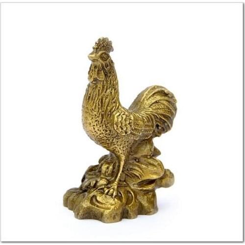 Copper rooster chicken copper feng shui ornaments fast