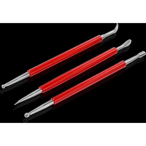 MIUSIE 3pcs/lot DIY Leather Edge Stamping Stainless Steel Handmade Leather carving tool