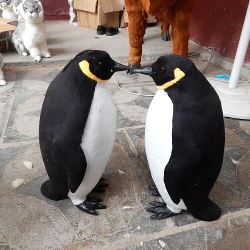 Simulation penguin polyethylene&furs couples love penguins model large 35x20cm stage prop,home garden decoration Xmas gift w1515