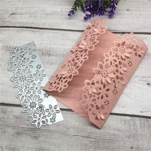 Fashion Flower Floral Edge Border Cutting Dies Stencil Metal Cutting Dies Scrapbooking Card Paper Craft Embossing Folder Templat