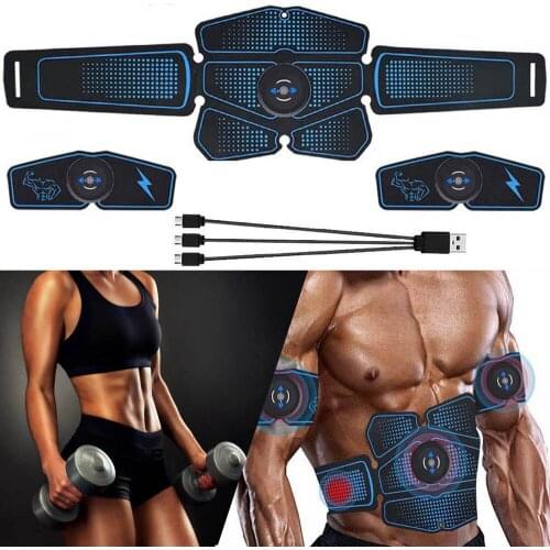 ABS Abdominal Muscle Sticker Blue Dot Exercise EMS Training Belt Muscle Stimulator Slimming Abdomen Fitness Equipment Home Gym