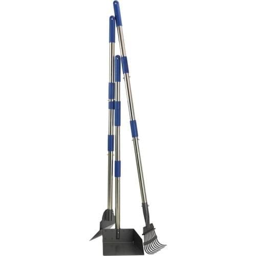 Dog Pooper Scooper, Detachable Long Handle Poop Scooper , Tray & Spade, Durable Easy Pick Up Pooper Scooper