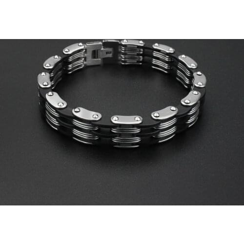 2021 New Trend of The Men Titanium Steel Bracelet Black Exercise Lose Weight Bracelet Jewelry Wholesale
