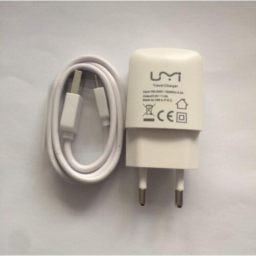 New Travel Charger + USB Cable USB Line For Umi London MTK6580 Quad Core 5.0 inch 1280x720 HD Free Shipping