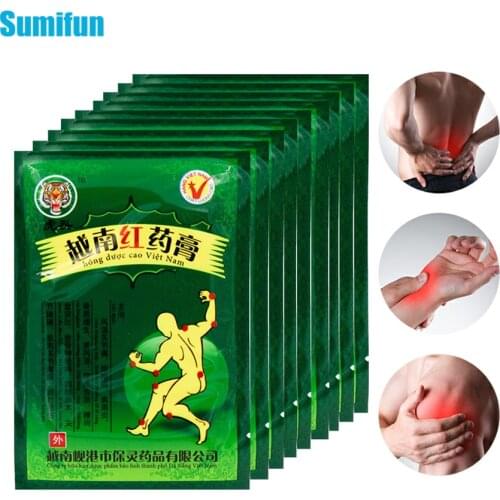 Sumifun 8Pcs Vietnam Red Tiger Balm Pain Patch Back Muscle Joints Plaster Chinese Herbal Medical Plaster C075