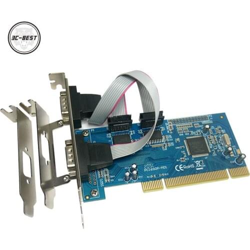 PCI serial port card PCI to RS232 serial port 2 COM port card DB9 serial port industrial-grade stability