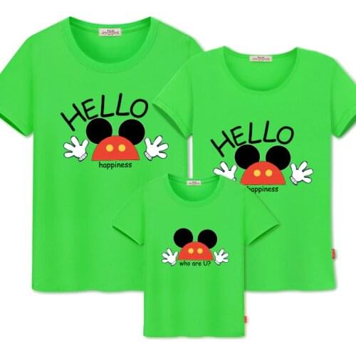 Family Matching Clothes father mother son daughter outfits clothing summer 2020 Mickey tshirt mommy and me clothes family look