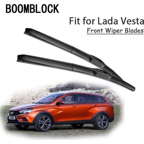 BOOMBLOCK 2PCS High Quality Front Windshield Wiper Blades For Lada Vesta 2018 2017 2016 2015 Accessories