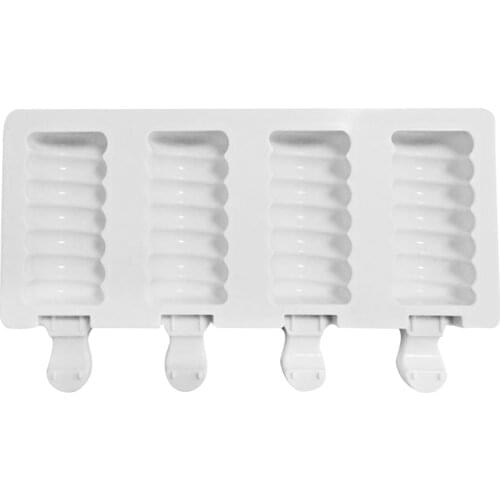 Ice Cream Mold Silicone 4 Slots Ice Cube Tray Heat-resistant Non-stick DIY Making Mould Bakeware 2021 New Arrivals