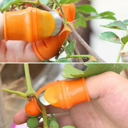 Silicone Thumb Knife Finger Protector Vegetable Harvesting Knife Plant Blade Scissors Cutting Rings Garden Gloves GUANYAO
