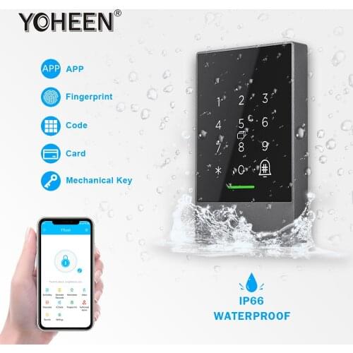 Bluetooth TTlock App Control Door Access Control System Card Reader, Smart Phone App Code RFID Card Door Access Control Keypad