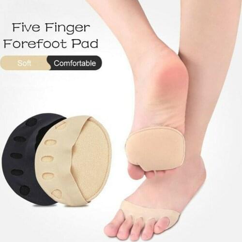 1 Pair Foot Care Peds & Liners Thin Breathable Sponge Anti Slip Corrective Toe Socks Womens High Heels Invisible Forefoot Patch