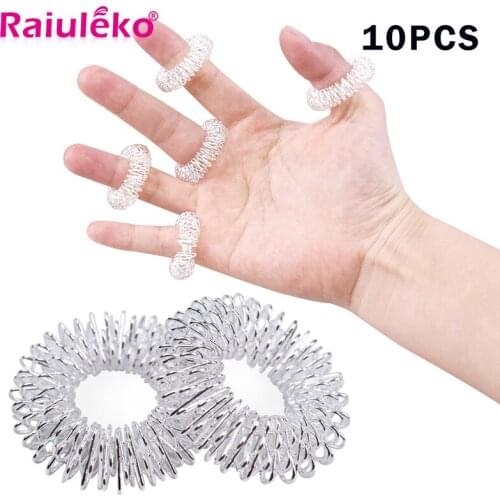 10pcs Finger Massager Massage Ring Health Care Set Home Use Health Care Tools Acupressure Figure Massager Relax Finger Hand Care