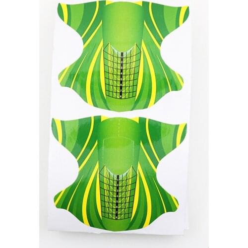 100pcs Nail Forms Nails Gel Extension Stickers Gold U Shape French Tips Guide Acrylic Curve Nail Form Manicure Styling Tools