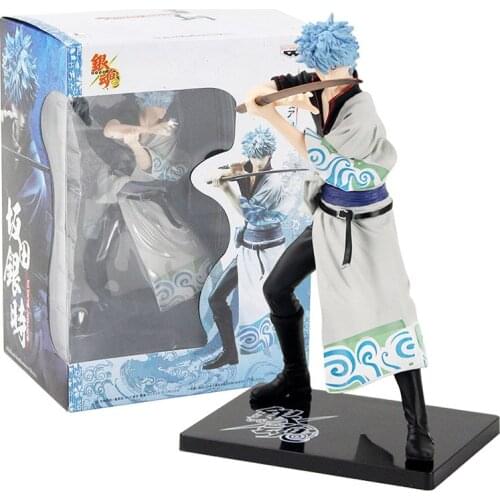 18cm Silver Soul GINTAMA Figure Banpresto DX Vol.1 Sakata Gintoki Action Figure PVC Collectible Model Toy