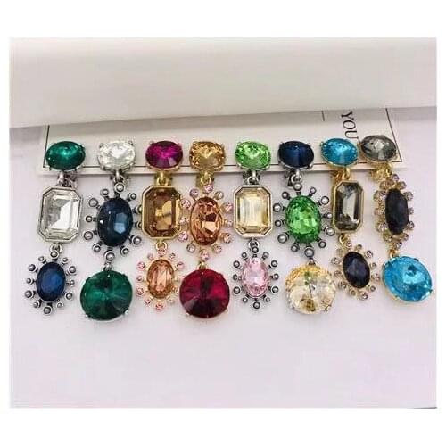2021 Amybaby Luxury Fashion Vintage Crystal Stone Womens Stud Earring Jewelry For Party